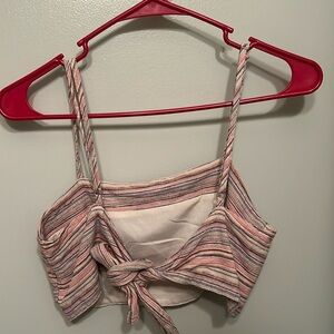cute summer top with bow tie cross in the middle and adjustable straps